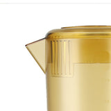 Water Pitcher PC Plastic High Temperature Resistance Frosted Kettle Mix Drinks Water Jug with Scale and Lid for Lemonade Beverage Ice Tea Dark Brown 3500ml