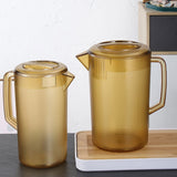 Water Pitcher PC Plastic High Temperature Resistance Frosted Kettle Mix Drinks Water Jug with Scale and Lid for Lemonade Beverage Ice Tea Dark Brown 5000ml In Australia - Darrahopens