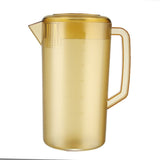 Water Pitcher PC Plastic High Temperature Resistance Frosted Kettle Mix Drinks Water Jug with Scale and Lid for Lemonade Beverage Ice Tea Dark Brown 5000ml