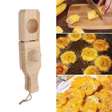 Banana Smasher Maker 2 in 1 Wooden Tostonera Plantain Press for Fried Plantains Chips Tostones Cups Potatoes