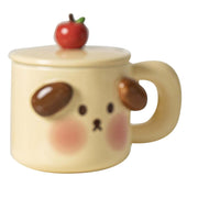 Cartoon Coffee Mug with Spoon Lid Cute Lovely Animal Shape Milk Cup Mug for Office School Bear Type