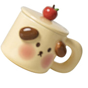 Cartoon Coffee Mug with Spoon Lid Cute Lovely Animal Shape Milk Cup Mug for Office School Bear Type