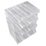 Transparent Water Bottle Organizer 4 Pack Stackable Plastic Water Bottle Cup Holder Detachable Kitchen Pantry Organization Storage Shelf for Cabinet