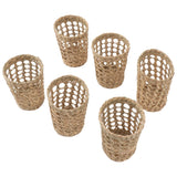 6 PCS Woven Cup Holders Anti Scald Hollow Straw Woven Glass Cup Sleeve for Glass Bottles Plastic Cups Mugs In Australia - Darrahopens