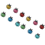 12pcs Resin Ladybug Shaped Refrigerator Magnets Home Kitchen Cute Cartoon Decorative Fridge Magnets