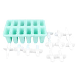 12 Cavity Ice Cream Mould with Stick Easy Release Green Reusable Silicone Ice Pop Moulds for Ice Cream In Australia - Darrahopens