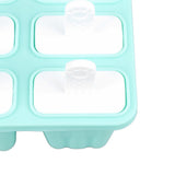 12 Cavity Ice Cream Mould with Stick Easy Release Green Reusable Silicone Ice Pop Moulds for Ice Cream