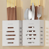 Utensil Holder Stainless Steel Wall Mount Chopstick Draining Storage Shelf for Home Kitchen Glossy
