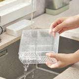 Kitchen Utensil Holder ABS Wall Mounted Multifunctional Draining Chopstick Cage Spoon Forks Storage Box for Home Countertop White