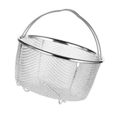Mesh Steaming Basket Stainless Steel Comfortable Handles Heat Resistant Steaming Basket for Cooking Kitchen 18x18cm In Australia - Darrahopens
