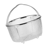 Mesh Steaming Basket Stainless Steel Comfortable Handles Heat Resistant Steaming Basket for Cooking Kitchen 18x18cm