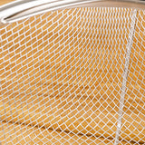 Mesh Steaming Basket Stainless Steel Comfortable Handles Heat Resistant Steaming Basket for Cooking Kitchen 18x18cm