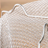 Mesh Steaming Basket Stainless Steel Comfortable Handles Heat Resistant Steaming Basket for Cooking Kitchen 20x21cm