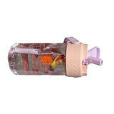 Straw Water Bottle Built in Tea Strainer with Handle PC 700ml Beautiful Cute Straw Bottle for Girls Women Pink
