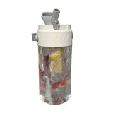 Straw Water Bottle Built in Tea Strainer with Handle PC 700ml Beautiful Cute Straw Bottle for Girls Women White In Australia - Darrahopens