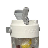 Straw Water Bottle Built in Tea Strainer with Handle PC 700ml Beautiful Cute Straw Bottle for Girls Women White