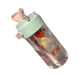 Straw Water Bottle Built in Tea Strainer with Handle PC 700ml Beautiful Cute Straw Bottle for Girls Women Green In Australia - Darrahopens