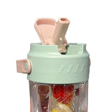 Straw Water Bottle Built in Tea Strainer with Handle PC 700ml Beautiful Cute Straw Bottle for Girls Women Green In Australia - Darrahopens