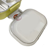 Stainless Steel Lunch Box Korean Style 2 Compartment Bento Box Metal Food Container for Kids Adults Pupils Office Workers chartreuse In Australia - Darrahopens