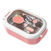 Bento Lunch Box Portable Safe Leakproof Divided Stainless Steel Thermal Lunch Box for Students School Office Pink In Australia - Darrahopens