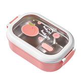 Bento Lunch Box Portable Safe Leakproof Divided Stainless Steel Thermal Lunch Box for Students School Office Pink