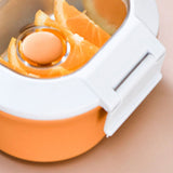 Lunch Box Stainless Steel Insulation Leakproof Cute Design Portable Bento Box for School Office Orange
