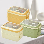 Stainless Steel Insulated Lunch Box Multiple Compartments Fashionable Safe Stainless Steel Bento Box for Students Kids Green