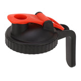 Wide Mouth Mason Jar Pour Spout Lid Leak Proof Mason Jar Flip Cap Lid with Handle Black Red In Australia - Darrahopens