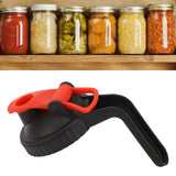 Wide Mouth Mason Jar Pour Spout Lid Leak Proof Mason Jar Flip Cap Lid with Handle Black Red In Australia - Darrahopens