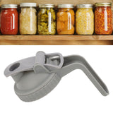 Wide Mouth Mason Jar Pour Spout Lid Leak Proof Mason Jar Flip Cap Lid with Handle Gray In Australia - Darrahopens