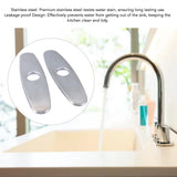 2PCS Hole Cover Deck Plate Pull Down Faucet Plate Stainless Steel Easy Maintenance Anti Leakage for Kitchen Sink