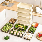 Kitchen Countertop Organizer Plastic Detachable Multifunctional Kitchen Storage Shelf Food Rack for Bedroom Bathroom Desktop Cream White 5 Tier