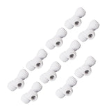 10PCS Push to Connect Fittings 8mm 5/16 Tee Coupling Quick Connector Plastic Tight Sealing Tube Fittings Home Beer Brewing Parts