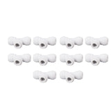 10PCS Push to Connect Fittings 8mm 5/16 Tee Coupling Quick Connector Plastic Tight Sealing Tube Fittings Home Beer Brewing Parts