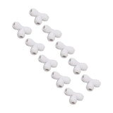 10PCS Push to Connect Fittings 8mm 5/16 Tee Coupling Quick Connector Plastic Tight Sealing Tube Fittings Home Beer Brewing Parts