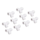 10PCS Push to Connect Fittings 8mm 5/16 Tee Coupling Quick Connector Plastic Tight Sealing Tube Fittings Home Beer Brewing Parts