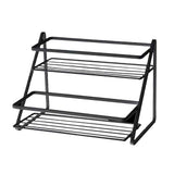 Kitchen Countertop Storage Rack Space Saving Multifunctional 2 Tiers Spice Toiletries Makeup Counter Standing Shelf Black In Australia - Darrahopens