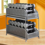 Pull Out Cabinet Organizer 2 Tier Carbon Steel Mesh Large Capacity Easy Maintenance Sliding Basket Drawer Silver In Australia - Darrahopens