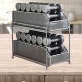 Pull Out Cabinet Organizer 2 Tier Carbon Steel Mesh Large Capacity Easy Maintenance Sliding Basket Drawer Silver In Australia - Darrahopens