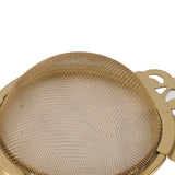Stainless Steel Tea Strainers with Drip Bowl Double Handles Reusable Fine Mesh Tea Filters for Loose Leaf Herbal Kitchen Gold