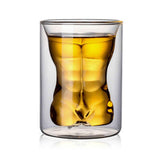 Body Shape Glass Cup Double Layer Beer Whisky Drinking Shot Glass for Party Gathering Bar Man Body Shaped In Australia - Darrahopens