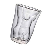 Body Shape Glass Cup Double Layer Beer Whisky Drinking Shot Glass for Party Gathering Bar Woman Body Shaped In Australia - Darrahopens