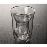 Body Shape Glass Cup Double Layer Beer Whisky Drinking Shot Glass for Party Gathering Bar Woman Body Shaped