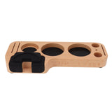 Coffee Tamping Station Beech Comfortable Grip Coffee Filter Tamper Holder with Pads for Coffee Making 58mm/2.3in