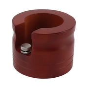 Coffee Portafilter Holder Stand Wooden Round Coffee Bottomless Portafilter Tamping Station for Home Bar Red 51mm/54mm