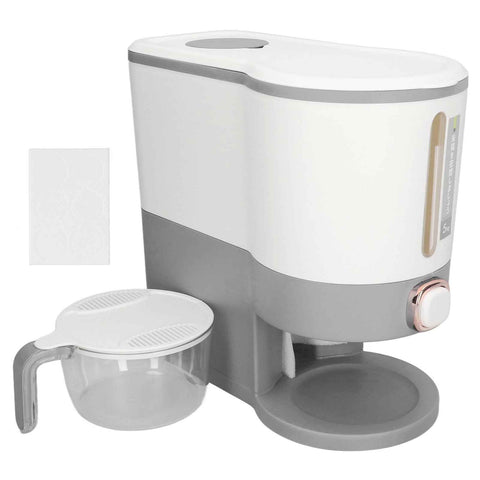 Rice Dispenser Household Food Grade Dry Sealed Grain Cereal Dispenser Bucket for Rice Millet Black Rice Barley Mung Beans Red Beans Small Light Gray In Australia - Darrahopens