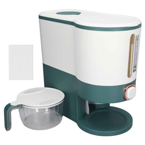Rice Dispenser Household Food Grade Dry Sealed Grain Cereal Dispenser Bucket for Rice Millet Black Rice Barley Mung Beans Red Beans Large Jewel Green In Australia - Darrahopens