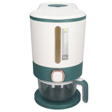 Rice Dispenser Household Food Grade Dry Sealed Grain Cereal Dispenser Bucket for Rice Millet Black Rice Barley Mung Beans Red Beans Large Jewel Green