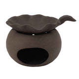 Ceramic Tea Roaster Loose Leaf Tea Warmer Tea Fragrance Roasting Baking Pot with Stainless Steel Spoon