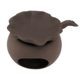 Ceramic Tea Roaster Loose Leaf Tea Warmer Tea Fragrance Roasting Baking Pot with Stainless Steel Spoon